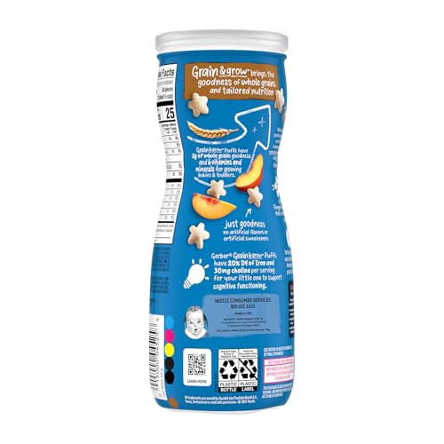 Gerber Baby Snacks Puffs Variety Pack, Banana & Strawberry Apple, 1.48 Ounce - 2 count of four packs, Package may vary, 1.48 Ounce (Pack of 8)