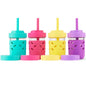 Elk and Friends Kids & Toddler Cups | The Original Glass Mason jars 8 oz with Silicone Sleeves & Silicone Straws with Stoppers | Smoothie Cups | Spill Proof Sippy Cups for Toddlers