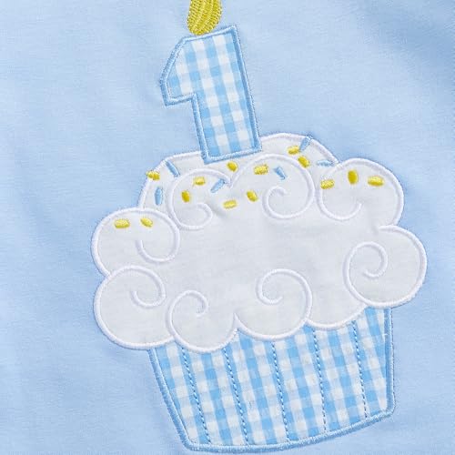 GOOCHEER First Birthday Baby Boy Outfit Fall 1 Cake Embroidery Ruffle Long Sleeve Romper Jumpsuit Cake Smash Clothes