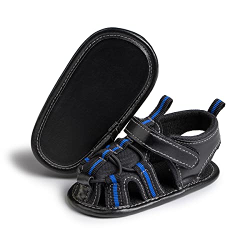 Meckior Baby Infant Boy Girl Sandals Newborn Non-Slip Soft Rubber Sole Sandals for Baby Boys Open-Toe Outdoor Casual Summer First Walkers Shoes