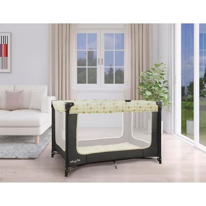 Dream On Me Zodiak Portable Playard in Navy, Lightweight, Packable and Easy Setup Baby Playard, Breathable Mesh Sides and Soft Fabric - Comes with a Removable Padded Mat