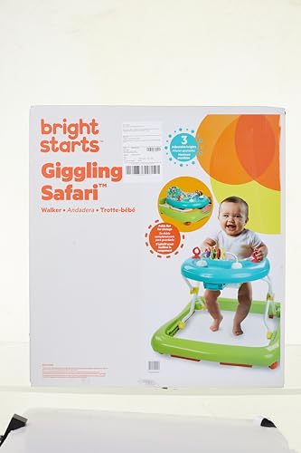 Bright Starts JuneBerry Walk-A-Bout Baby Walker and Entertainer, Removeable Floor Toy, with Easy Fold Frame for Storage, Ages 6 Months +