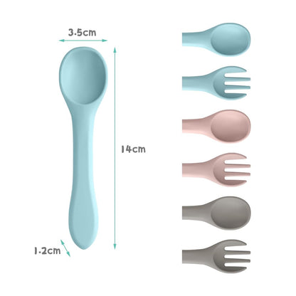 Vicloon Silicone Baby Feeding Spoons - 7 PCS First Stage for Infants, Ultra-Durable & Chewproof, Dishwasher Safe Baby Utensils
