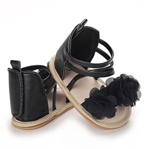 COSANKIM Baby Girl Sandals Rubber Sole Summer Outdoor Infant First Walker Crib Dress Shoes Baby Sandals