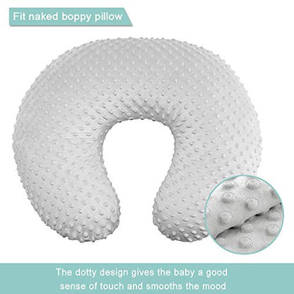 OWLOWLA Nursing Pillow Cover, Breastfeeding Pillow Slipcover Fits Nursing Pillow for Baby Boy Girl(Blush Pink)