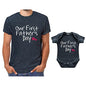 Our First Fathers Day Father Son Matching Shirts Father Daughter Gift for Father's
