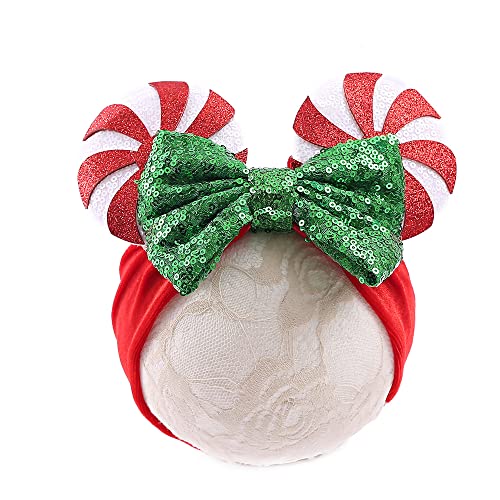 JIAHANG Baby Leopard Bows Turban Knotted Head Wraps, Hair Bows Headbands Stretchy Hair bands for Infant Toddlers Girls (pink leopard)