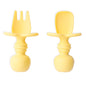 Bumkins Disney Baby Utensils Set, Chewtensils Silicone Spoons for Dipping, Self-Feeding, Baby Led Weaning, Trainer Learning, First Stage Eating, Soft Fork and Spoon, Babies 6 Months, Minnie Mouse