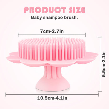 Baby Hair Scalp Massage Shampoo Brush with Soft Baby Bath Brush Silicone Massage Brush for All Hair Kid Newborn Toddler（）