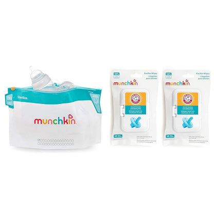 Munchkin® Sterilize™ Microwave Bottle Steam Sterilizer Bags, 30 Uses per Bag, 6 Pack