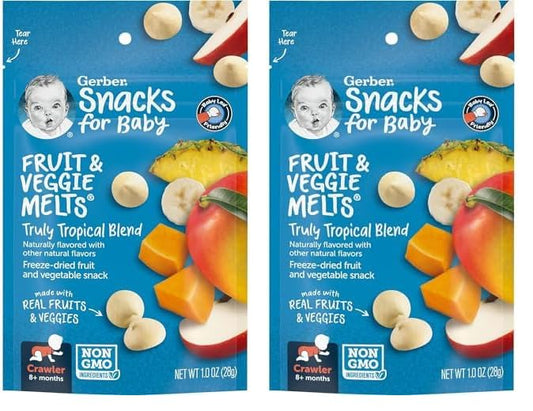 Gerber Snacks for Baby Fruit & Veggie Melts, 1 Oz