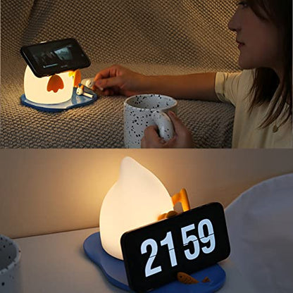 Cute Dinosaur Night Light, Brightness Adjustable Baby Bedside Night Lamp USB Recharging, Nursery Room Decor Kids Toddlers Night Light, Dinosaur Gifts for Birthday, Christmas, Green
