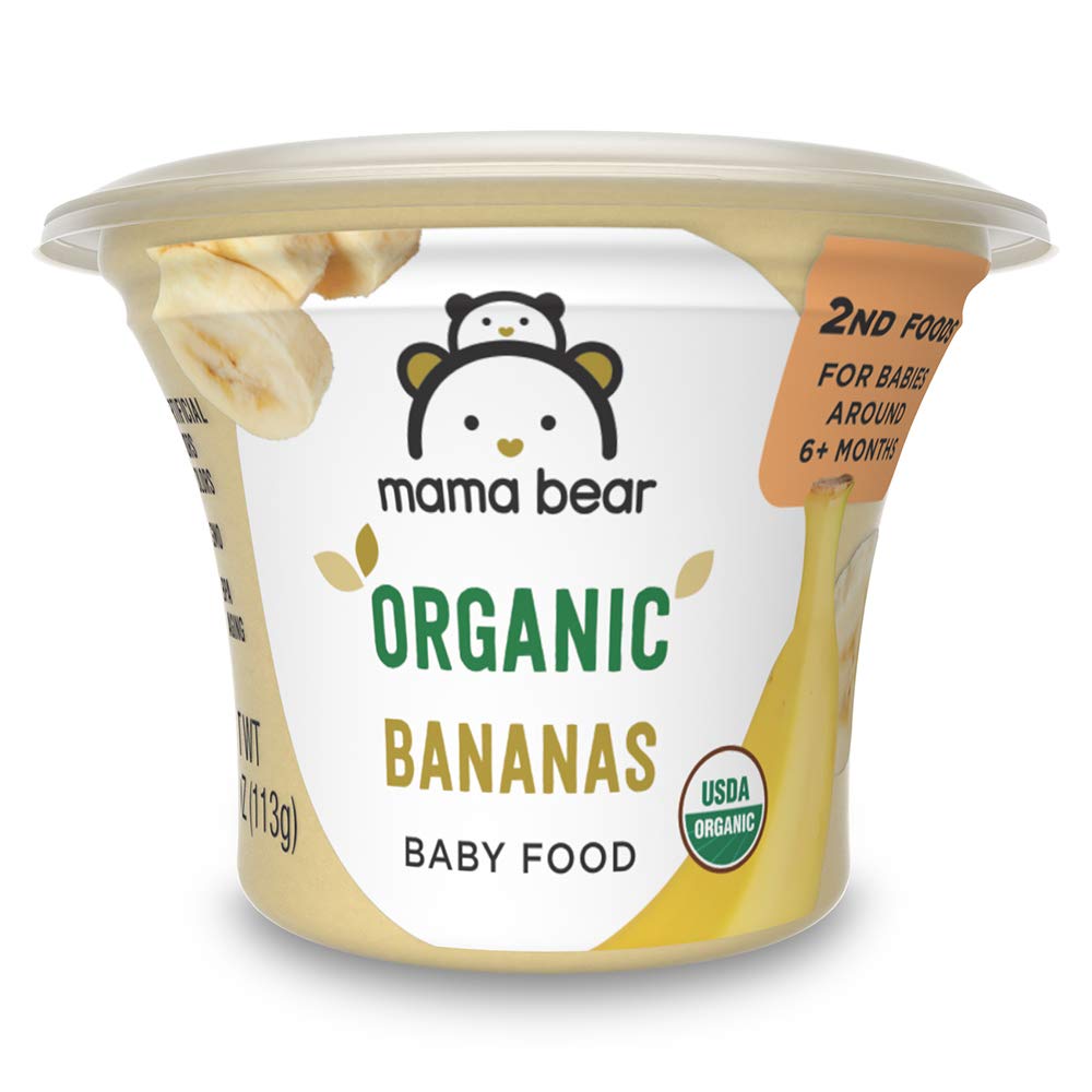 Amazon Brand - Mama Bear Organic Baby Food, Fruit Variety Pack, Apples, Apple Berry Blend, Bananas, Pears, vegetarian, 4 ounce (Pack of 12)