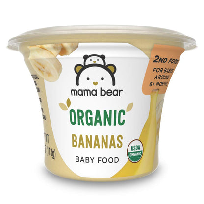 Amazon Brand - Mama Bear Organic Baby Food, Fruit Variety Pack, Apples, Apple Berry Blend, Bananas, Pears, vegetarian, 4 ounce (Pack of 12)