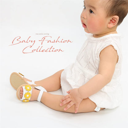 Ohwawadi Baby Boys Girls Sandals Soft Sole Summer Infant Wedding Dress Flat Shoes Beach Sandal Newborn Crib Shoes First Walkers