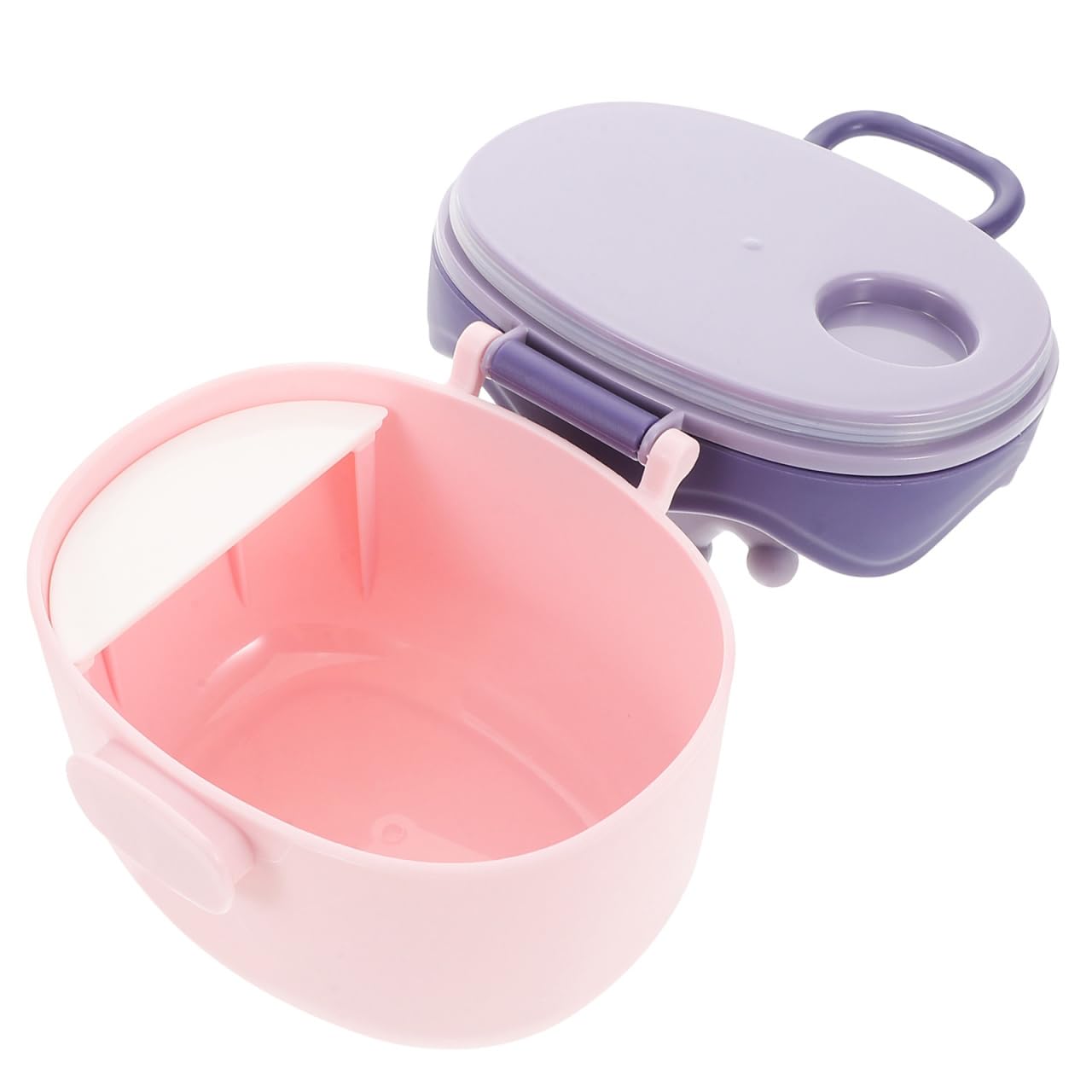 Kisangel Mixing Bottle Dispenser Stackable Bottles Milk Powder Dispenser Food Portable Container with Scoop pp Purple Milk Powder Box
