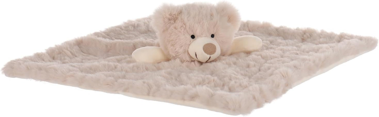Apricot Lamb Cream Flower Bear Blanket Soft Loveys for Babies, Security Blanket for Baby Boy and Girl, Infant and Toddlers 13.8x13.8 Inches
