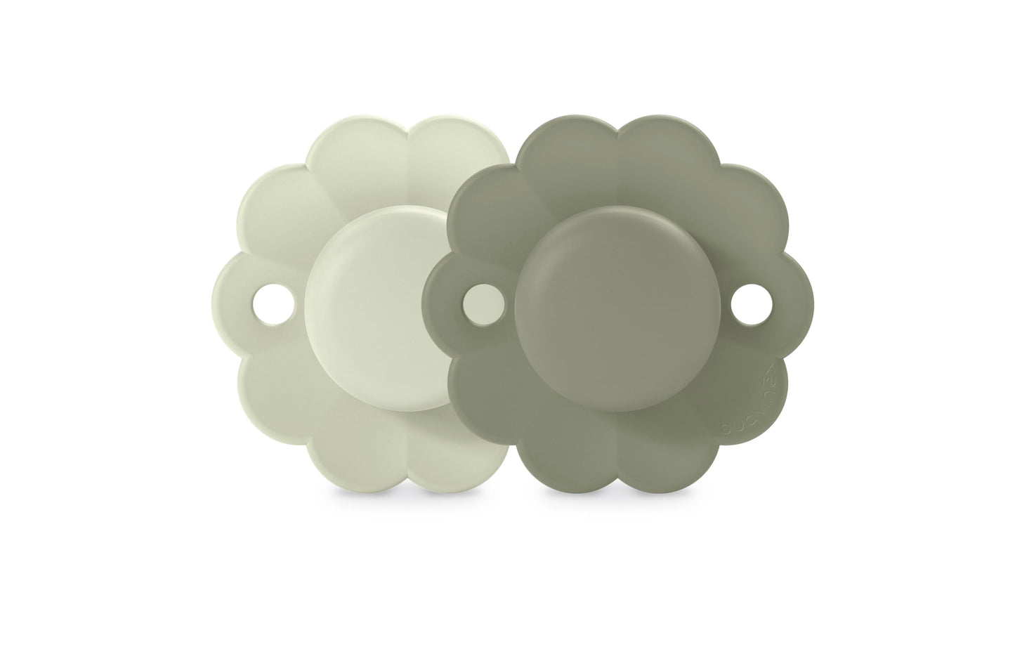 Suavinex Wonder Baby Pacifier, SX Pro Silicone Nipple, Reversible, Non Irritating Shield Design, 2 Pk Pacifiers 0-6 Months, Made in Europe, Mauve/Chalk