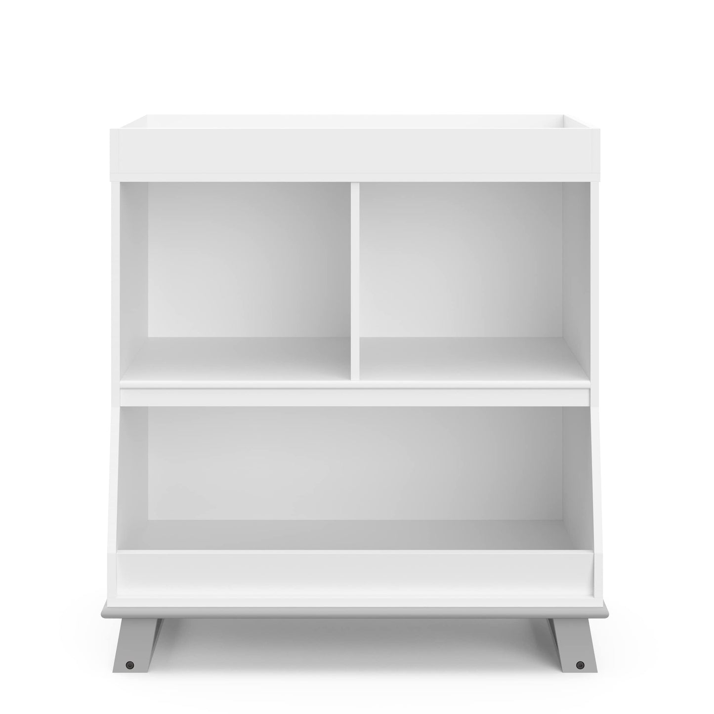 Storkcraft Modern Nursery Changing Table Dresser (White with White) – GREENGUARD Gold Certified, Dresser for Nursery, Changing Table With Drawers