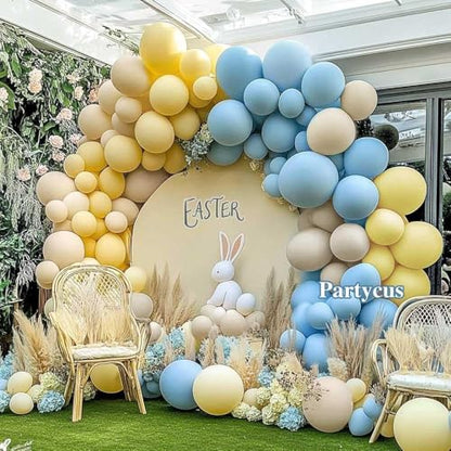 Pink Blue Green Balloon Garland Double Stuffed Dusty Light Green Baby Blue Blush Mauve Latex Pastel Balloon Arch Kit for Boho Baby Shower Gender Reveal Bear Birthday Floral Party Decoration