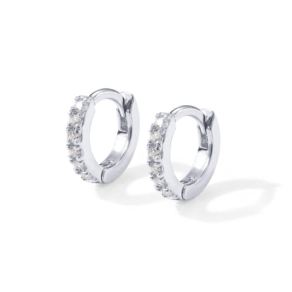 PAVOI 14K Gold Plated Sterling Silver Posts Cubic Zirconia Mini Huggie Earrings for Women | Tiny Cartilage Helix Huggie Hoop Earrings