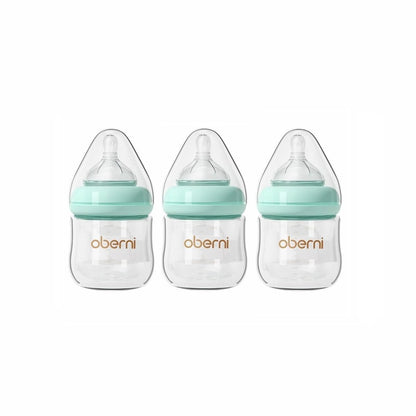 Glass Baby Bottles,Anti Colic Breastfeeding Bottle with Natural Response Nipple Size S,Wide Neck Slow Flow Baby Bottle for Baby,Newborn,Preemie 0-3 0-6 Month,BPA Free (Pink, 1 Pack, 4 Ounce)