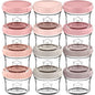 KeaBabies 4pk 8oz & 4pk 4oz Glass Baby Food Containers with Lids - Leak-Proof,Microwavable Small Glass Jars,Baby Purees & Toddler Snack Storage Containers,BPA-Free,Dishwasher & Freezer Safe(Musk Dusk)