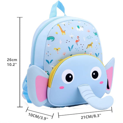 Toddler Backpack Neoprene Zoo Kids Casual Backpack Water Resistance Kindergarten Preschool Bags for Little Boys Girls (Giraffe)