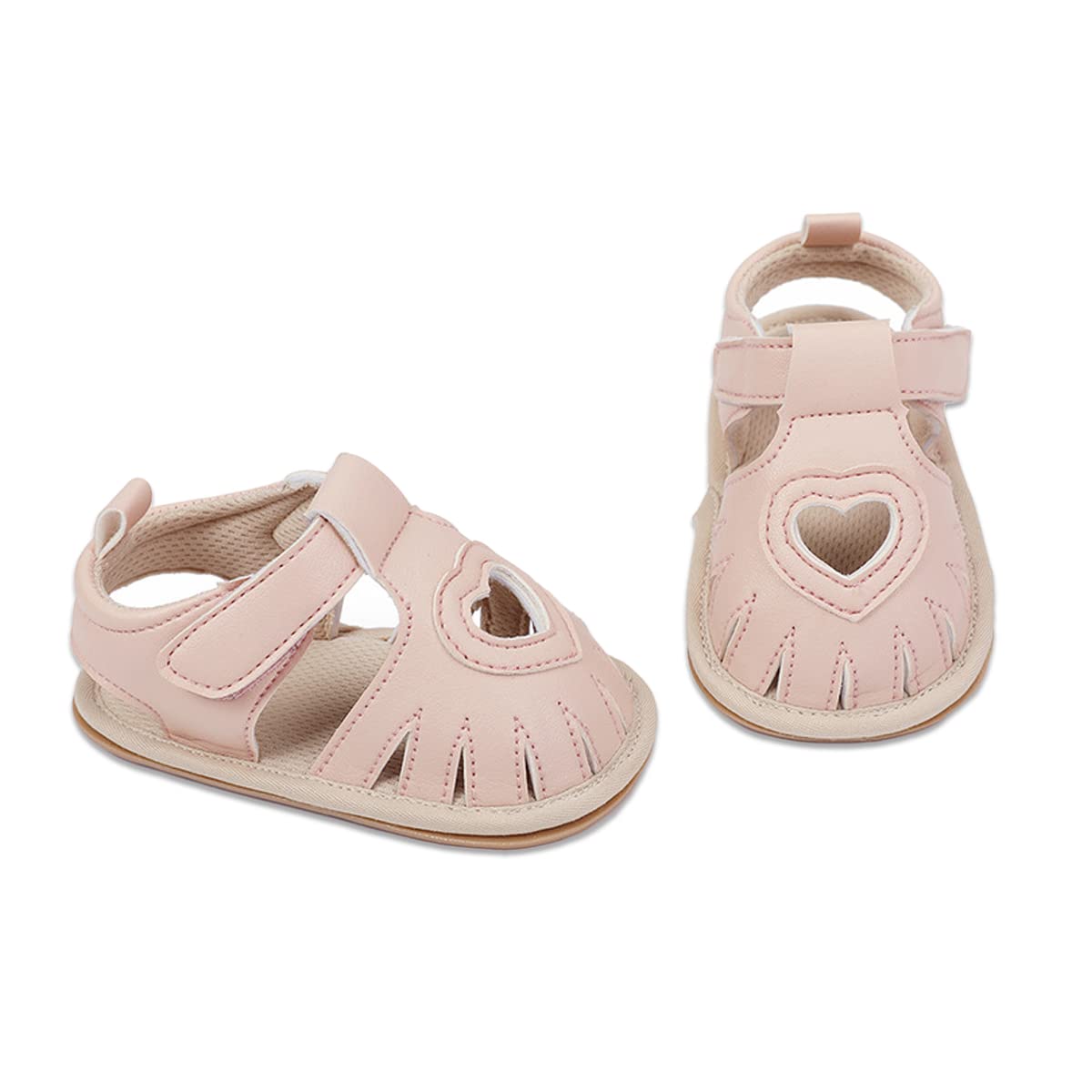 Sawimlgy Baby Girls Boys Sandals Summer Flowers Shoe Rubber Sole PU Leather Mesh Infant Toddler First Walkers Princess Dress Outdoor Shoes