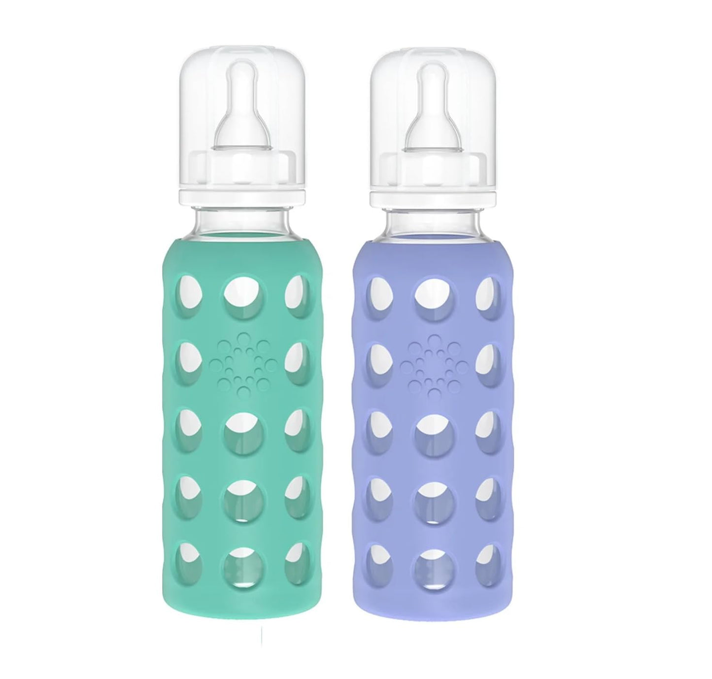 Lifefactory 9oz Glass Baby Bottle 2pk (Kale/Blueberry)