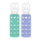 Lifefactory 9oz Glass Baby Bottle 2pk (Kale/Blueberry)