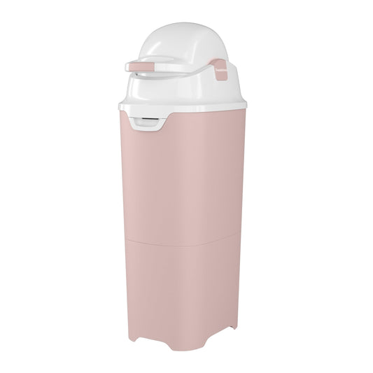Foundations Tall Diaper Pail with Airtight Lid - Durable & Odorless Diaper Disposal, Large Capacity, Holds up to 60 Newborn Diapers, Refill with Any Bags - Gray