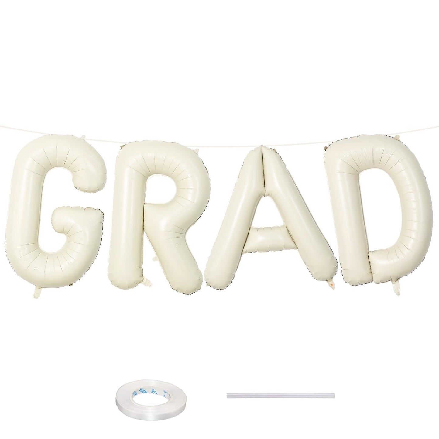 40 Inch Beige OH BABY Balloon for Baby Shower, Large Cream White Oh Baby Balloons Letters with Ribbon, Neutral Ivory Alphabet Oh Baby Balloon Banner Sign for Gender Reveal Backdrop Party Decorations