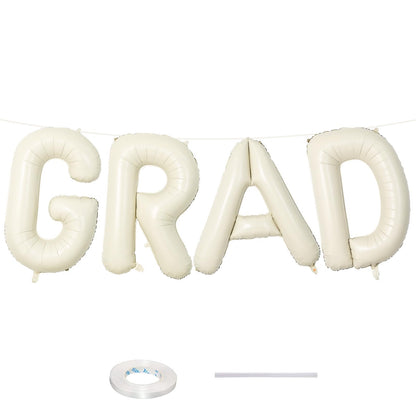 40 Inch Beige OH BABY Balloon for Baby Shower, Large Cream White Oh Baby Balloons Letters with Ribbon, Neutral Ivory Alphabet Oh Baby Balloon Banner Sign for Gender Reveal Backdrop Party Decorations