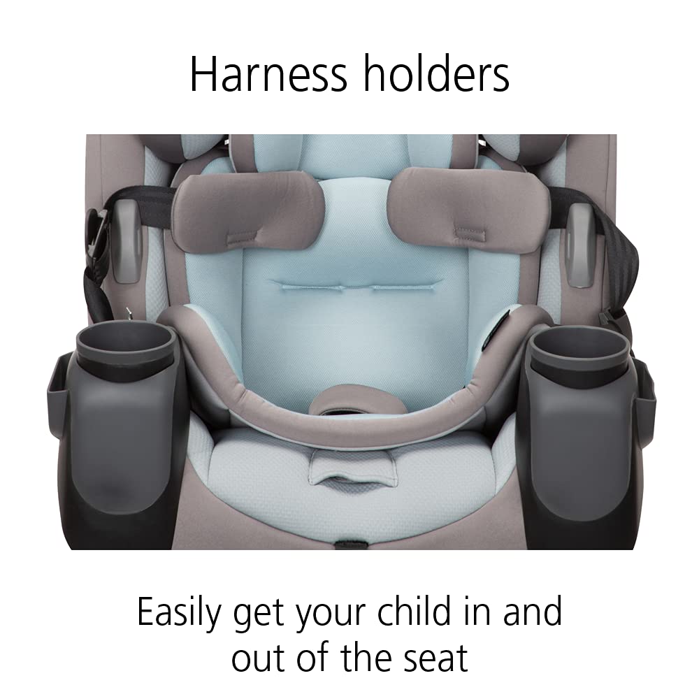 Safety 1st Grow and Go All-in-One Slim Convertible Car Seat, Rear Facing, 5-40 lbs, Forward Facing (30–65 lbs), High Back Booster Seat 40-100 pounds, Dunes Edge