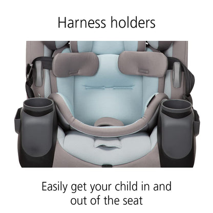 Safety 1st Grow and Go All-in-One Slim Convertible Car Seat, Rear Facing, 5-40 lbs, Forward Facing (30–65 lbs), High Back Booster Seat 40-100 pounds, Dunes Edge