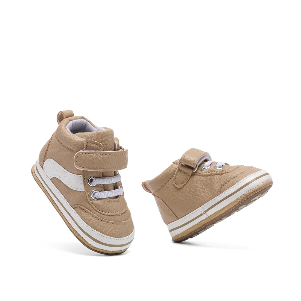 Clowora Baby Boys Girls Shoes Non-Slip Rubber Sole Sneakers Infant First Walking Toddler Crib Shoes Newborn Loafers Flats.