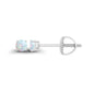 14K Gold Plated 925 Sterling Silver Hypoallergenic 3mm Round Genuine Birthstone Solitaire Screwback Stud Earrings