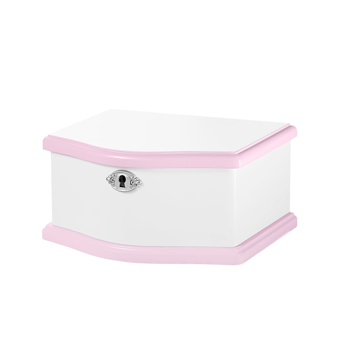 Medium Pink Ballerina Musical Jewelry Box with Mirror and Lock for Girls,Pink Kid's Jewelry Storage Music Chest,Gifts for Christmas,New Year and All Hoidays