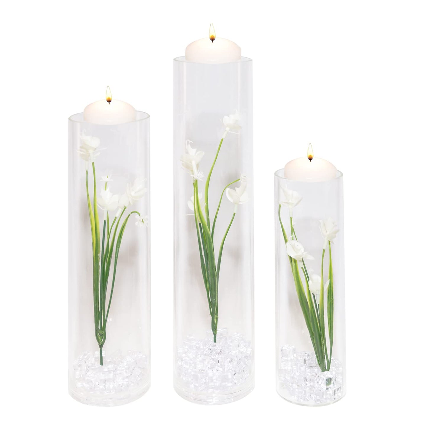 Artificial Phalaenopsis with Candles Diamond Lace Nearly Natural Orchid for Table Centerpiece Wedding Party Home Bar Restaurant Festival Decoration Pink Suit