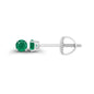 14K Gold Plated 925 Sterling Silver Hypoallergenic 3mm Round Genuine Birthstone Solitaire Screwback Stud Earrings
