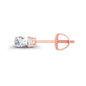 14K Gold Plated 925 Sterling Silver Hypoallergenic 3mm Round Genuine Birthstone Solitaire Screwback Stud Earrings