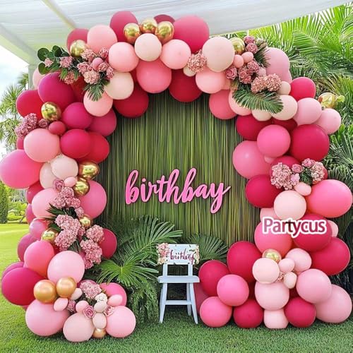 Pink Blue Green Balloon Garland Double Stuffed Dusty Light Green Baby Blue Blush Mauve Latex Pastel Balloon Arch Kit for Boho Baby Shower Gender Reveal Bear Birthday Floral Party Decoration