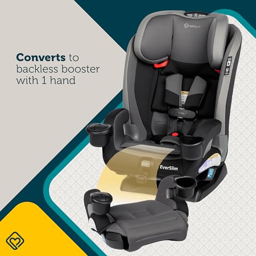 Safety 1st Everslim DLX Slim Convertible Car Seat– A 4-in-1 Convertible Child Safety Car Seats; Baby Car Seats for 5-100 lbs, Dunes Edge