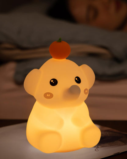 DuDu Duck Night Light, Cute Duck Lamp, Squishy Silicone Nightlight for Bedrooms with 30 Minutes Timer, Rechargeable Bedside Lamp with Touch Control for Bedrooms, Living Room