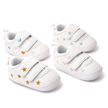 Baby Girls Boys Shoes Soft Anti-Slip Sole Newborn First Walkers High Top Canvas Denim Unisex Infant Sneaker