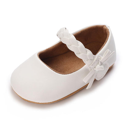 COSANKIM Baby Girls Mary Jane Flats Shoes Anti-Slip Rubber Sole Infant Toddler Princess Wedding Dress Shoes