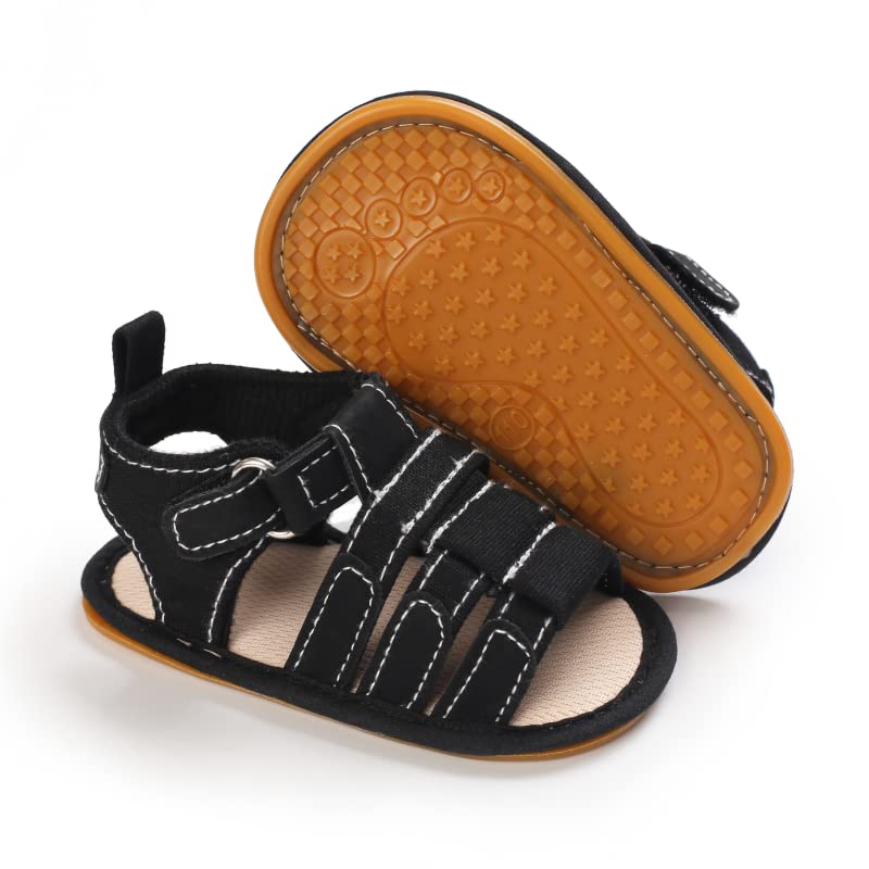 Meckior Baby Infant Boy Girl Sandals Newborn Non-Slip Soft Rubber Sole Sandals for Baby Boys Open-Toe Outdoor Casual Summer First Walkers Shoes