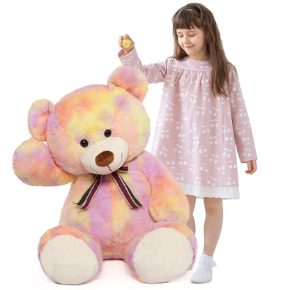 Tezituor 59" Gaint Teddy Bear Stuffed Animal,5ft Life Size Big Teddy Bears,Light Brown Cute Soft Plush Toy,Gifts for Kids Girls Boys Girlfriend Valentine,Christmas,Birthday,Baby Shower,Wedding Party
