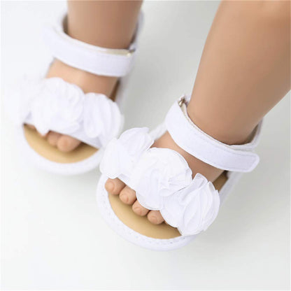 LAFEGEN Infant Baby Girls Summer Sandals Newborn Toddler First Walker Crib Dress Shoes